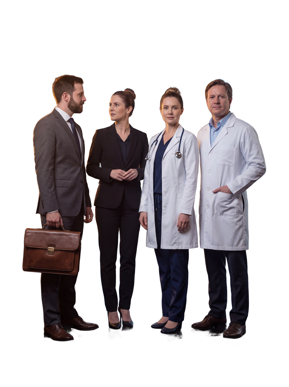 Equipe do Instituto: dois advogados e dois médicos com experiência pericial.